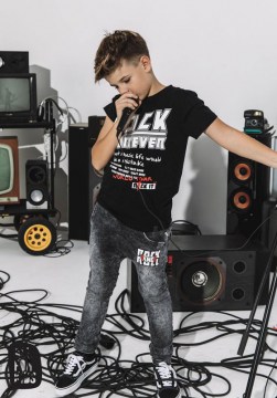 Chlapčenské tričko Rock - black