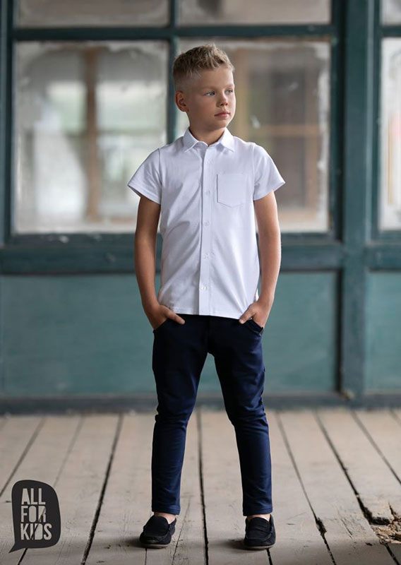 Chlapčenská elegant košela - white 