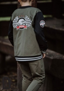 Chlapčenská mikina bomber - khaki 01 