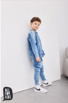 Chlapčenská denim bomber- blue - 01  