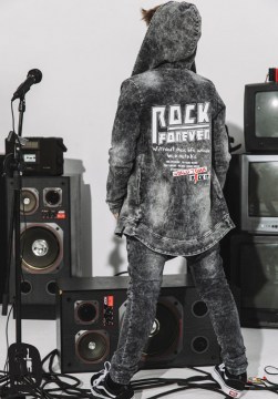 Chlapčenská mikina denim Rock - black 01