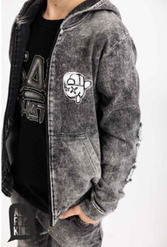 Chlapčenská denim mikina SAY- black