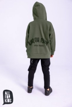 Chlapčenská mikina Urban crew -khaki-01