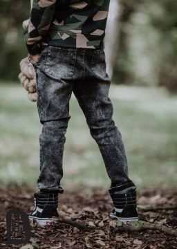 Chlapčenské denim nohavice - black