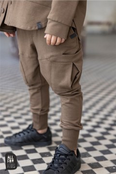 Chlapčenské nohavice AFK- brown-01