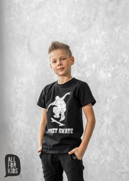 Chlapčenské tričko Street Skate - black 