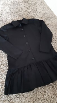 Dievčenská košeľa volán black