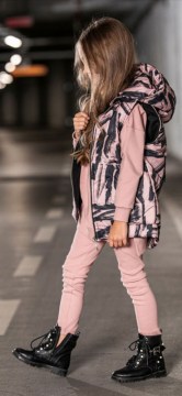 Dievčenská vesta Pásik - pink